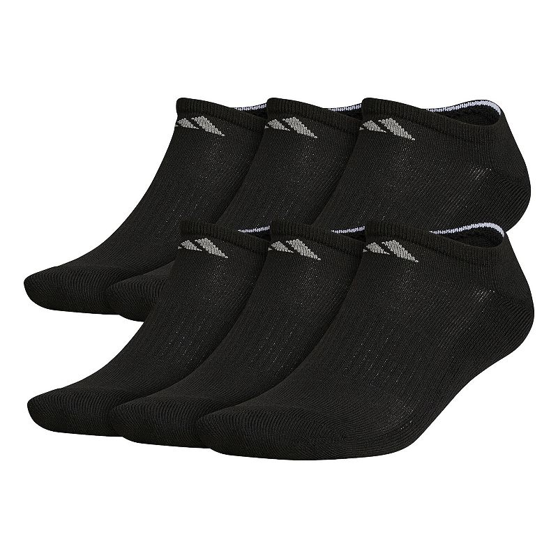 Mens adidas 6-pack Climalite Cushioned No-Show Socks, Size: 6-12, Black