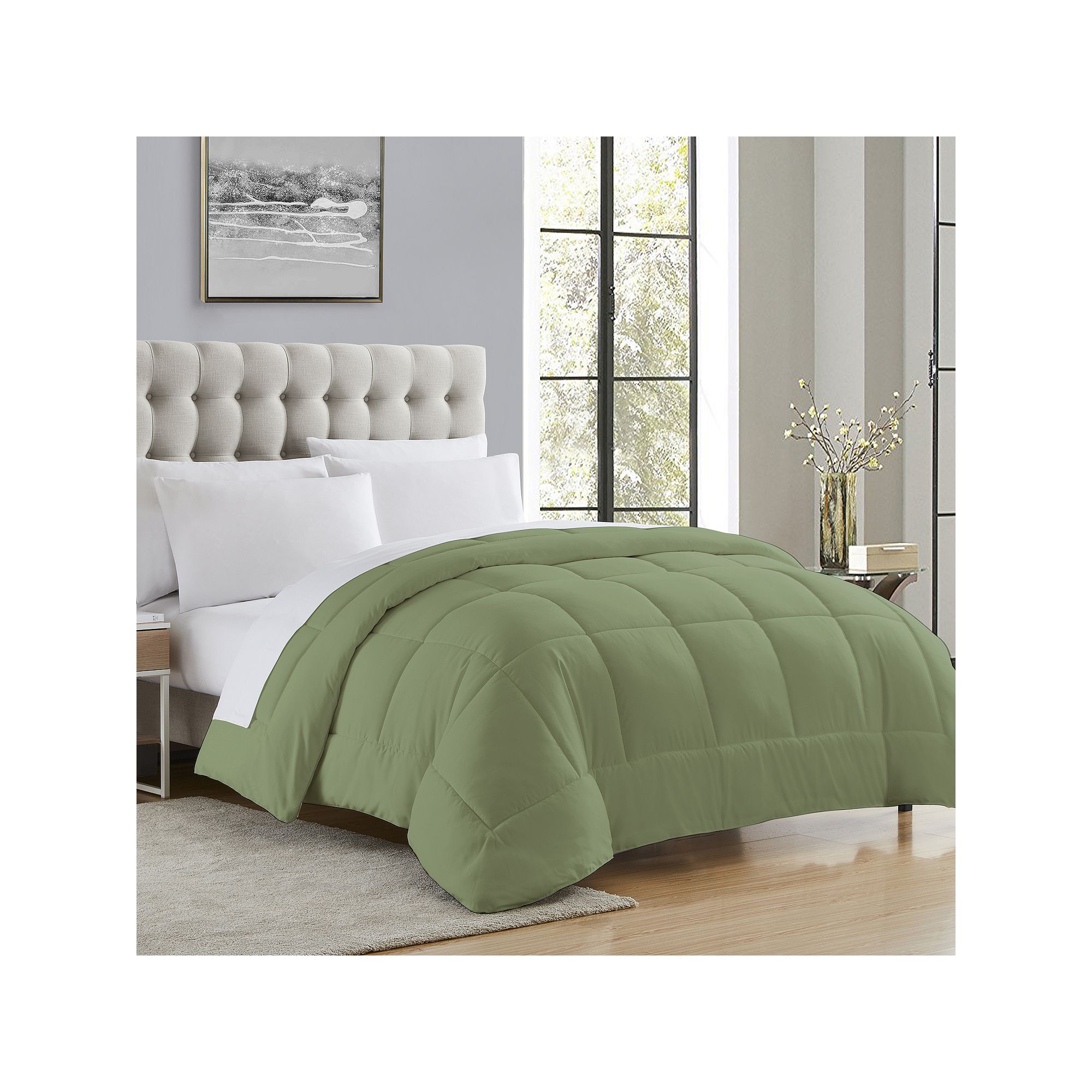 Sweethome Collection Down-Alternative Comforter, Green
