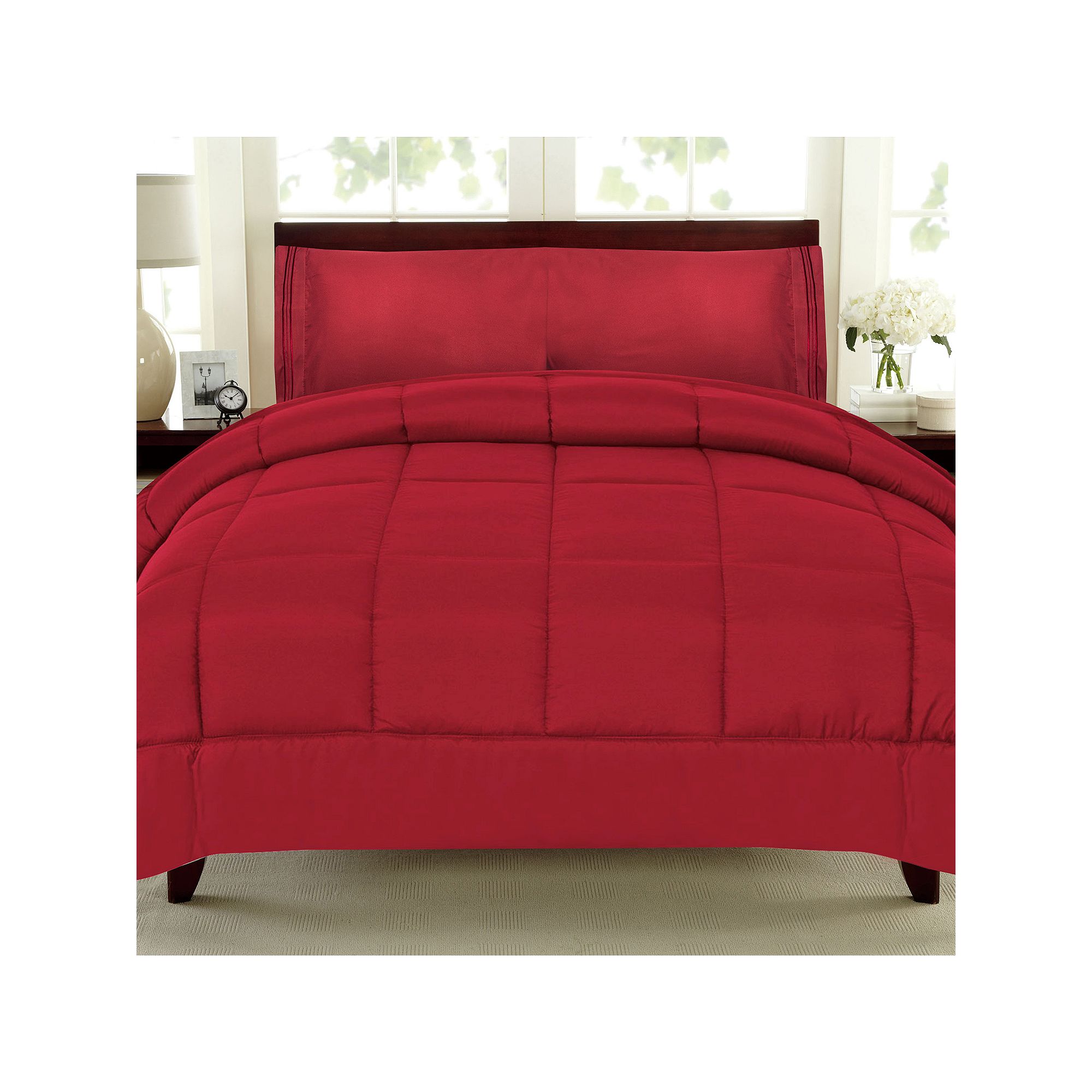 Sweethome Collection Luxury Comforter & Sheet Set, Red