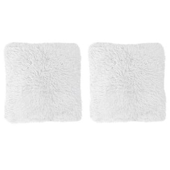 Sweet Home Collection 2-pack Very Soft & Comfy Plush Long Faux Fur Throw Pillows