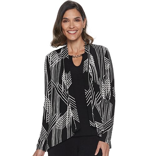 Women's Dana Buchman Travel Anywhere Draped Open-Front Cardigan