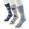 Men's GOLDTOE 3-pack Carlyle Argyle Crew Fashion Socks