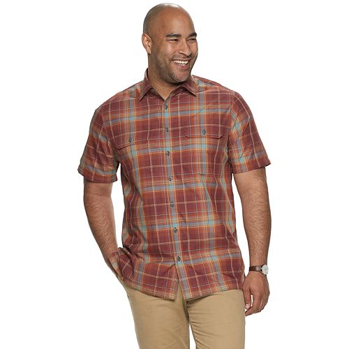Big & Tall Croft & Barrow® Classic-Fit Plaid Quick-Dry Button-Down Shirt