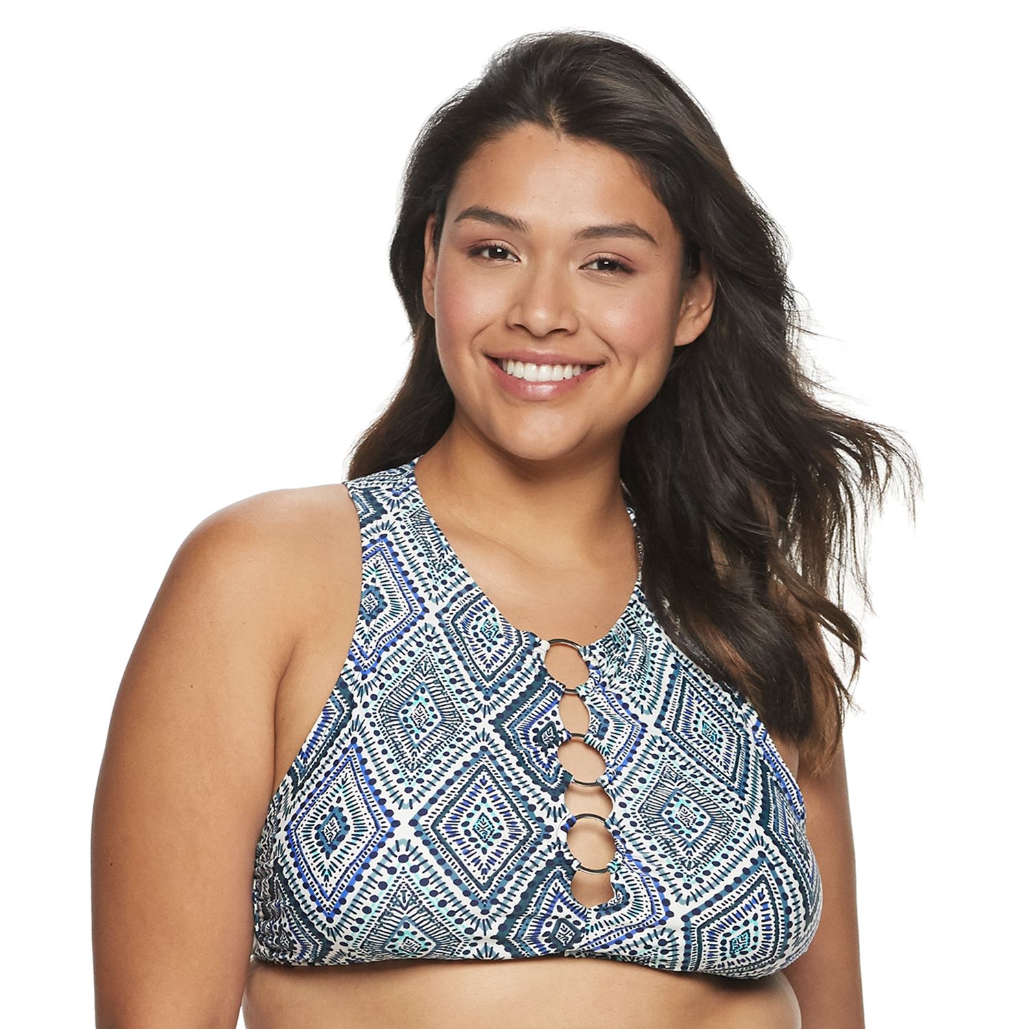 high neck bikini top plus size