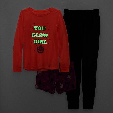 Girls 4-14 & Plus Size SO® Top, Shorts & Pants Pajama Set