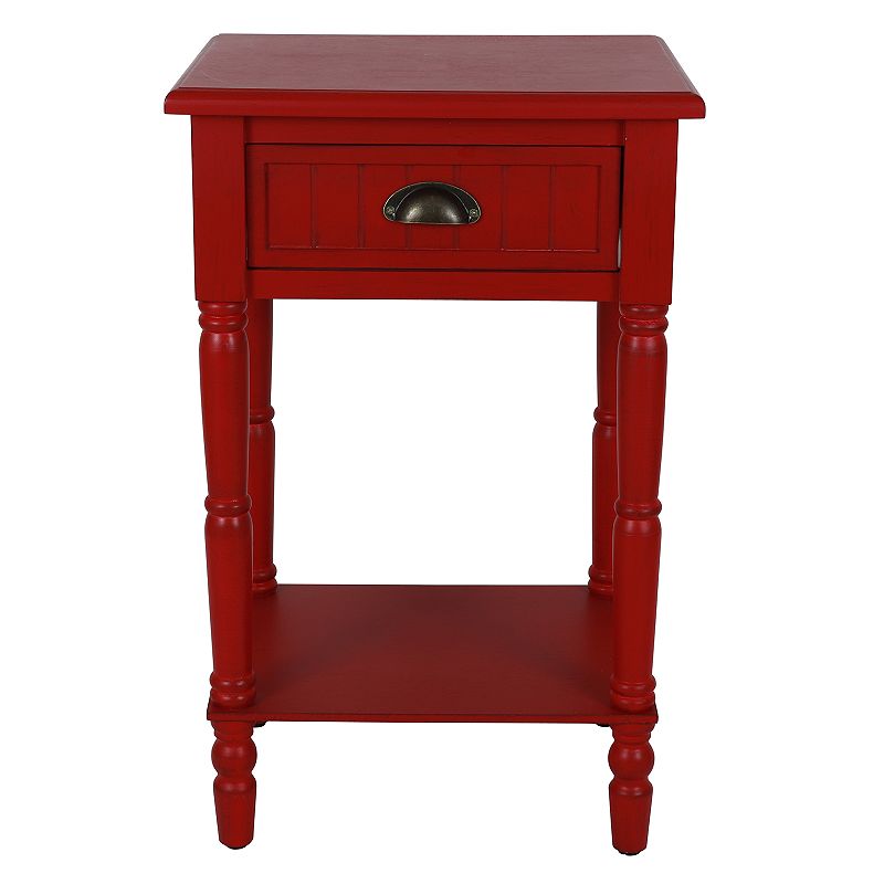 Decor Therapy Bailey End Table, Red