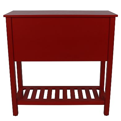 Decor Therapy Bailey Beadboard 4-Drawer Console Table