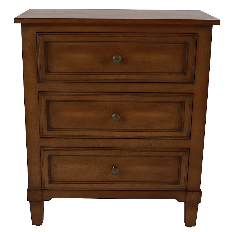 Decor Therapy Becket 3-Drawer End Table, Brown