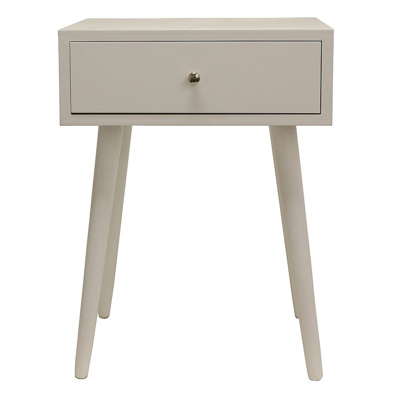 Decor Therapy 1-Drawer End Table, White