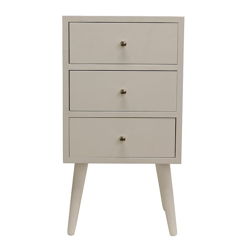 61840548 Decor Therapy 3-Drawer End Table, White sku 61840548