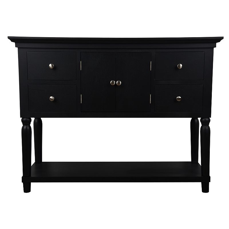 Decor Therapy Taylor 4-Drawer Console Table, Black