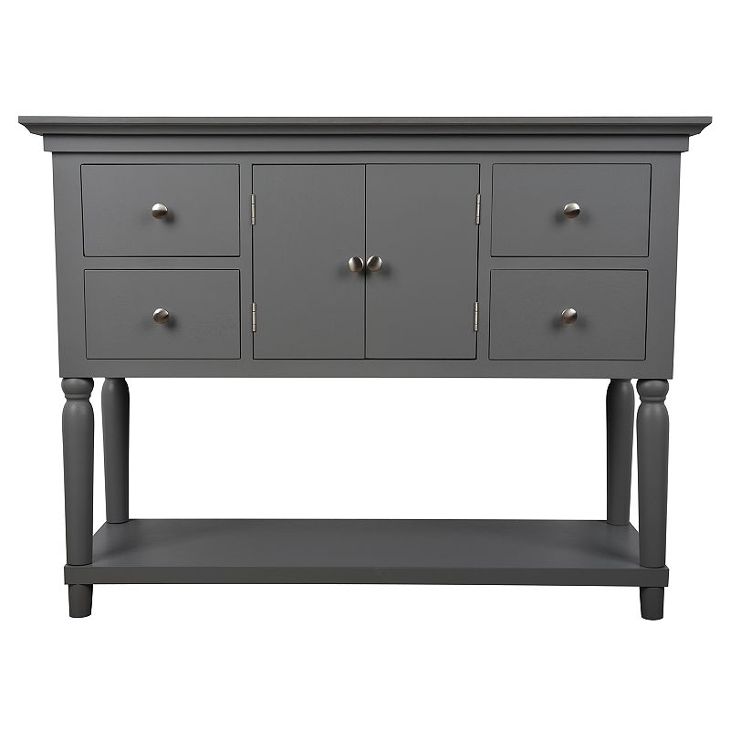 Decor Therapy Taylor 4-Drawer Console Table, Grey