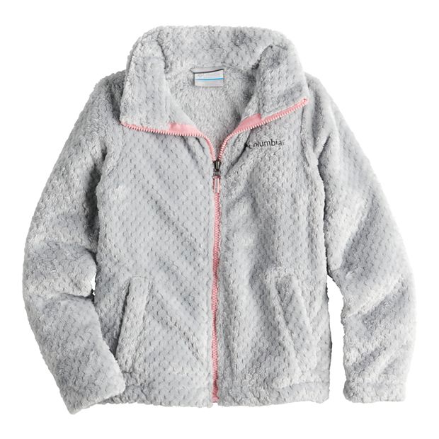 Columbia Girls Fire Side Sherpa Full Zip Jacket XL Columbia Grey