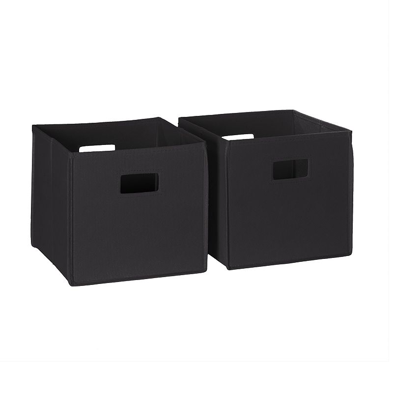 RiverRidge Home 2-pc Folding Storage Bin Set, Black