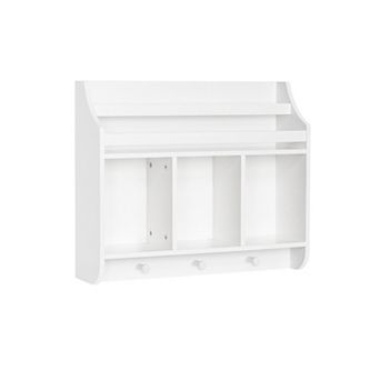 RiverRidge Home Book Nook Kids' Wall Shelf with Cubbies and Bookrack