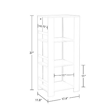 RiverRidge Home Book Nook Collection Kid's Cubby Storage Tower