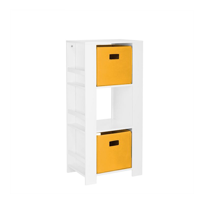 RiverRidge Home Book Nook Collection Kids Cubby Storage Tower, Yellow