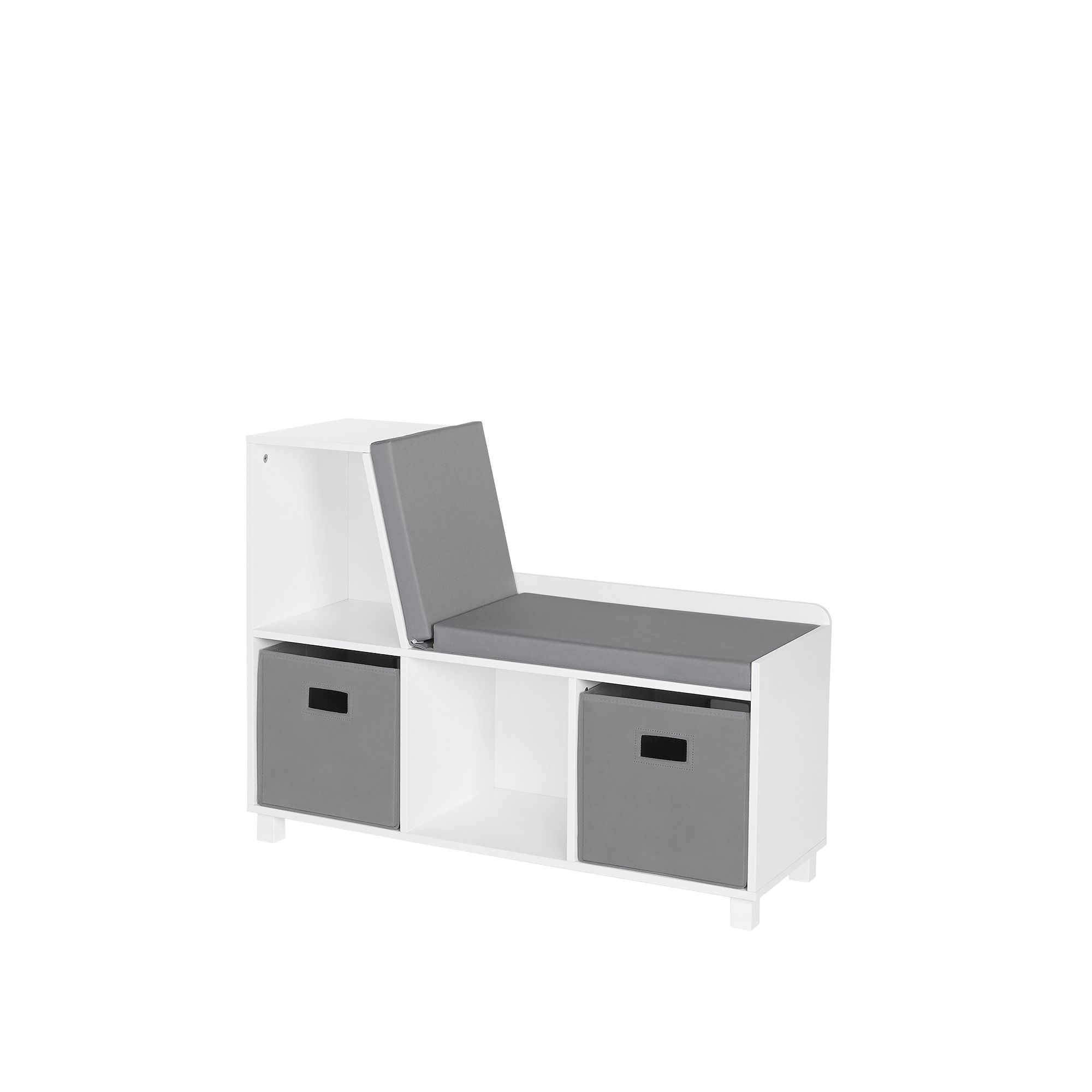 RiverRidge Home Book Nook Kids Storage Bench with Cubbies and 2-Piece Bins