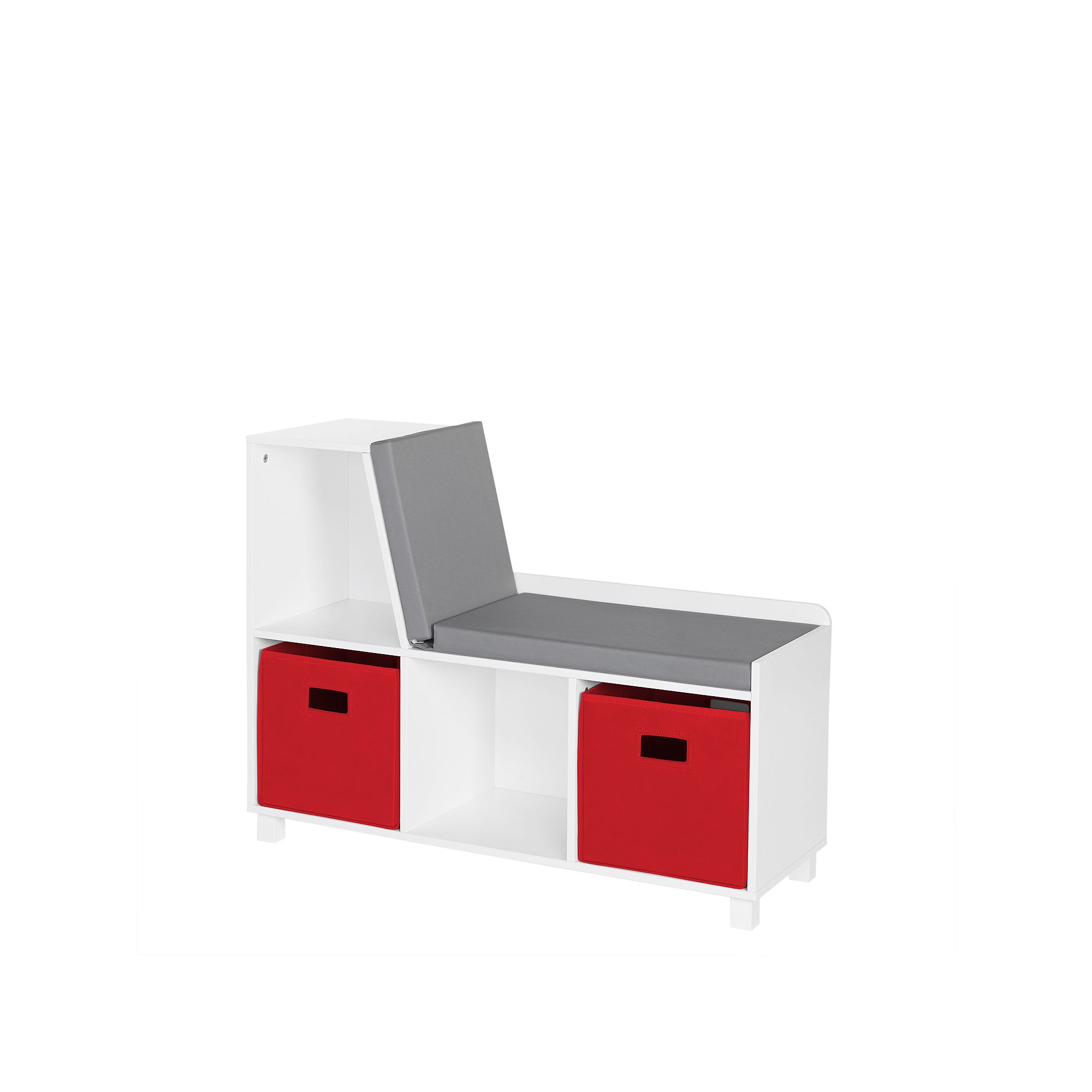 RiverRidge Home Book Nook Kids Storage Bench with Cubbies and 2-Piece Bins