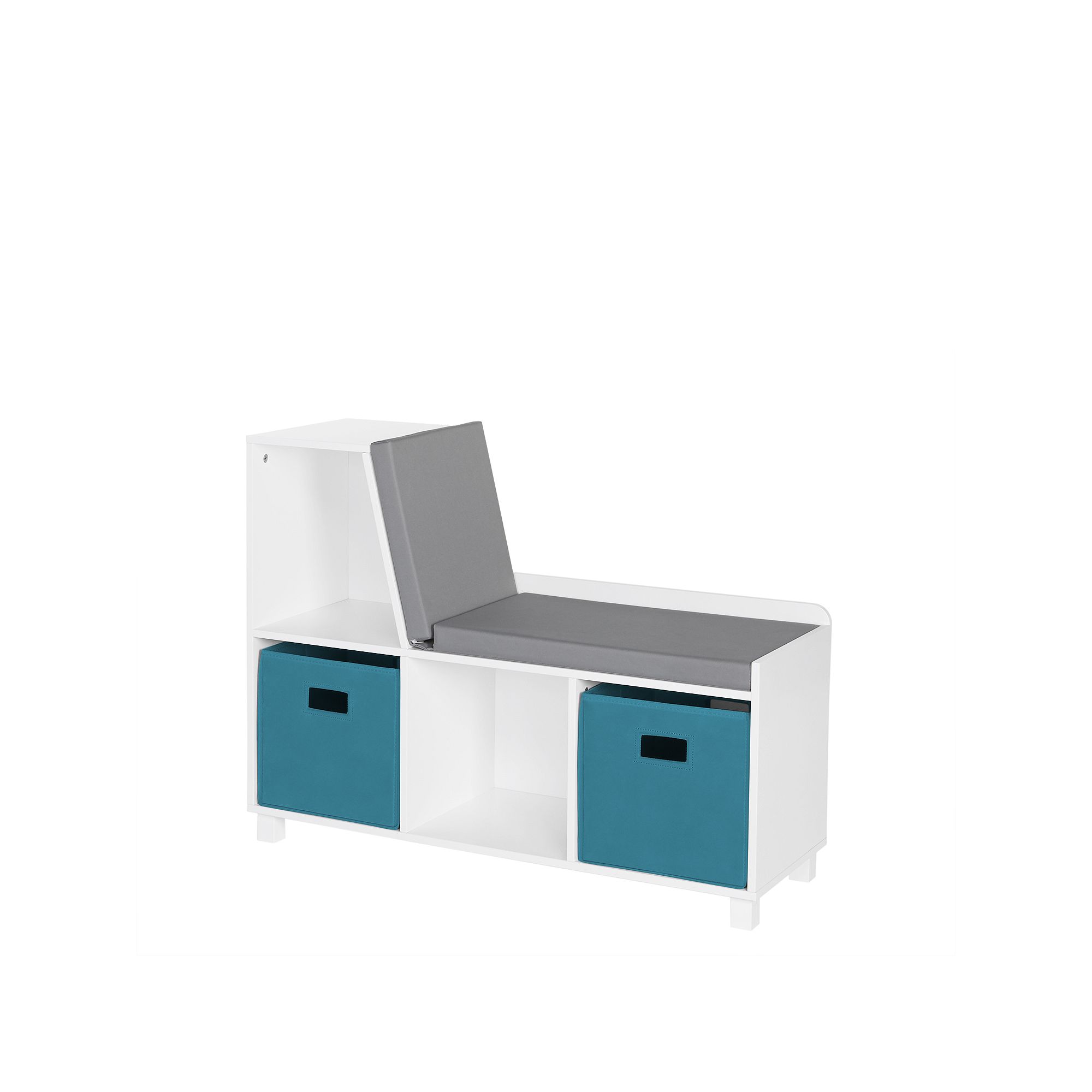 RiverRidge Home Book Nook Kids Storage Bench with Cubbies and 2-Piece Bins