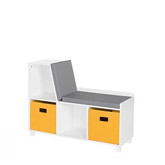 RiverRidge Home Book Nook Kids' Storage Bench with Cubbies and 2 pc Bins