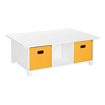 RiverRidge Home Kids' 6-Cubby Storage Activity Table with 2 pc Bins