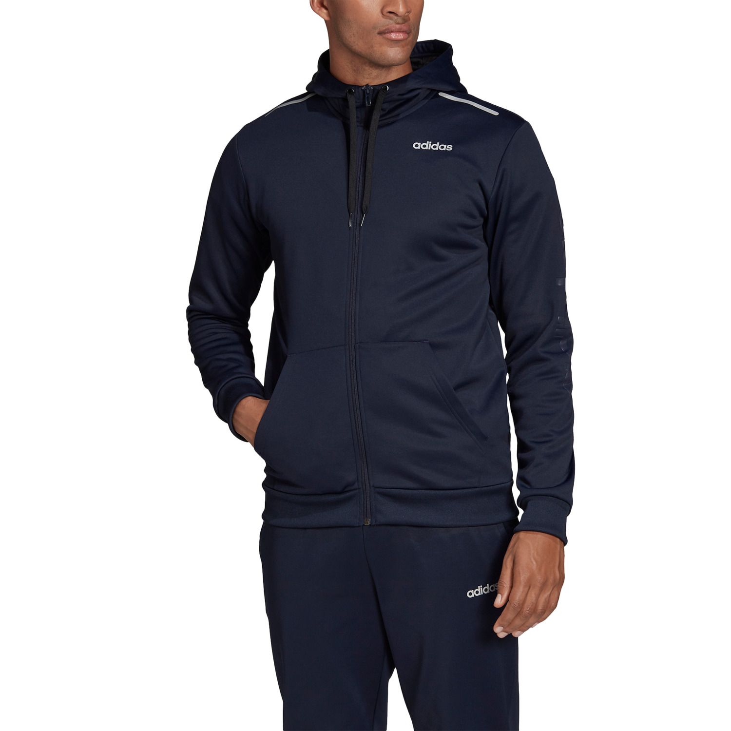 reebok men's performance fleece full zip hoodie