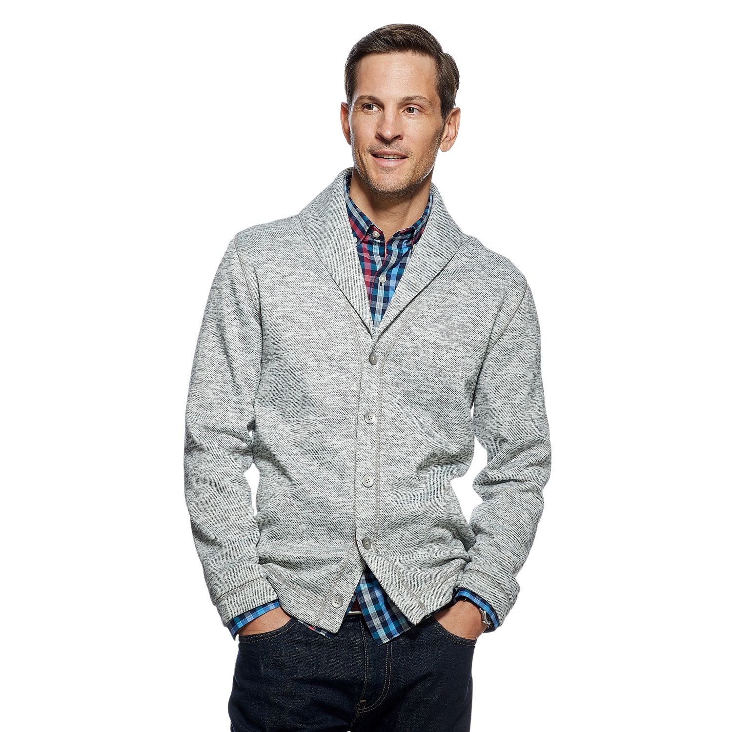fleece cardigan sweater