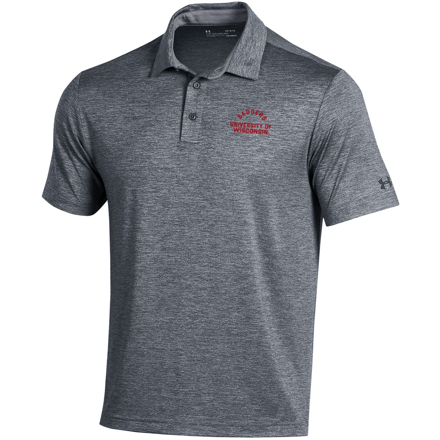 Wisconsin Badgers Heathered Polo