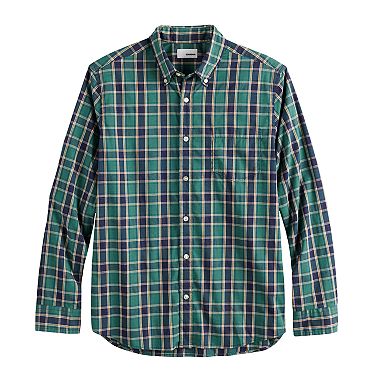 Men's Sonoma Goods For Life® Perfect Length Flexwear Poplin Button-Down Shirt