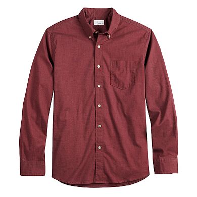 Men's Sonoma Goods For Life® Perfect Length Flexwear Poplin Button-Down Shirt