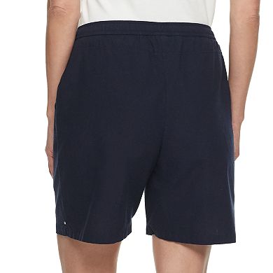 Women's Croft & Barrow® Pull-on Sheeting Shorts