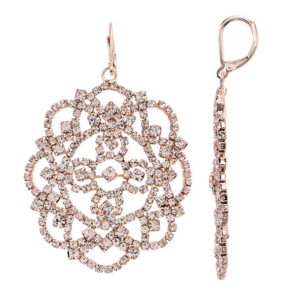 Simply Vera Vera Wang Filigree Statement Earrings - Clear