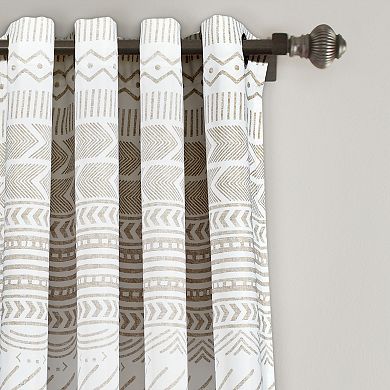 Lush Decor Hygge Geo Room Darkening Window Curtain Set