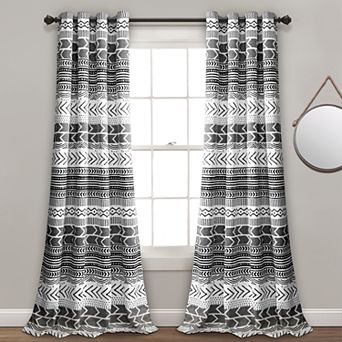 Lush Decor Hygge Geo Room Darkening Window Curtain Set