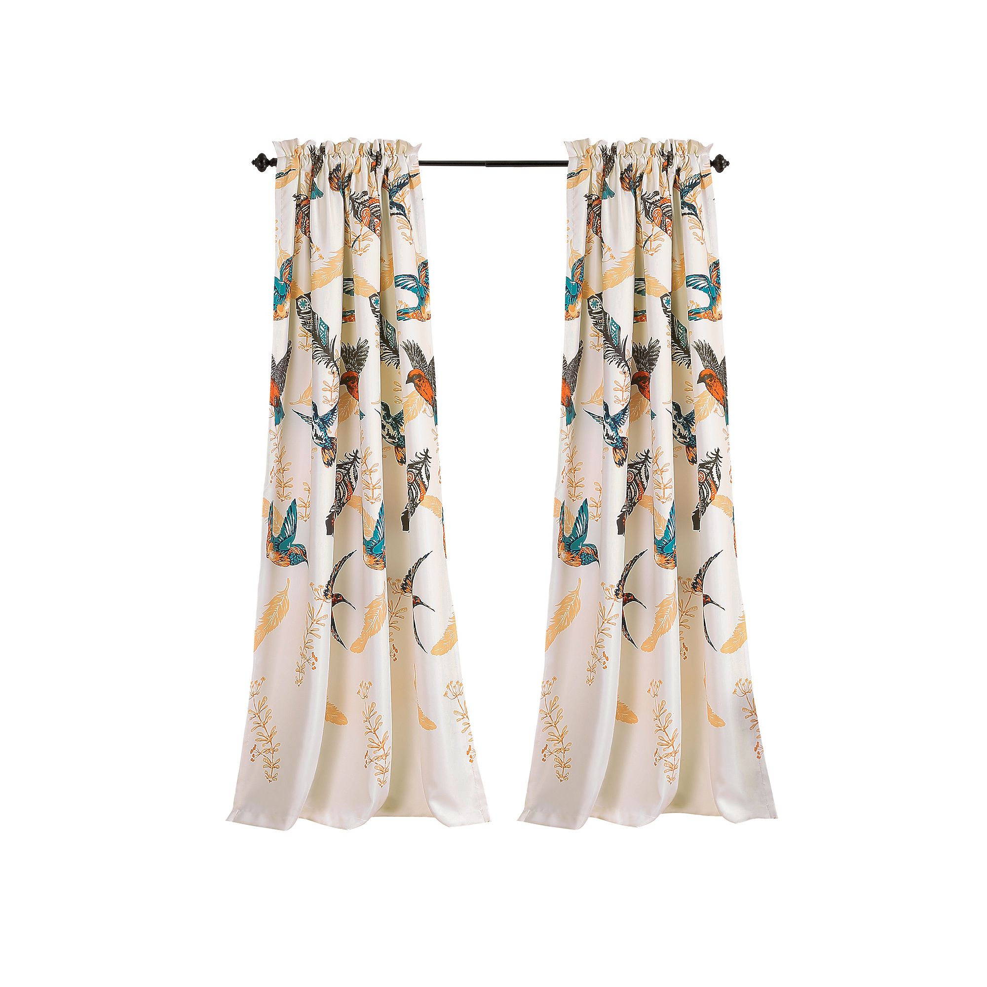 Lush Decor 2-pack Bird Breeze Room Darkening Window Curtain Set, Multi