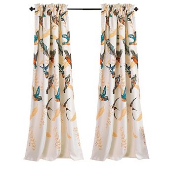 Lush Decor 2-pack Bird Breeze Room Darkening Window Curtain Set