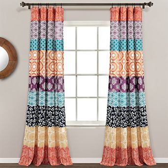 Lush Decor Bohemian Stripe Window Curtains Set