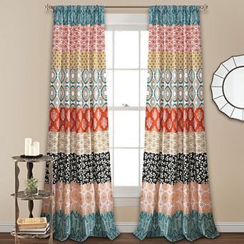 Lush Decor Bohemian Stripe Window Curtains Set