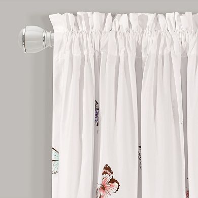 Lush Decor 2-pack Flutter Butterfly Window Curtain Set