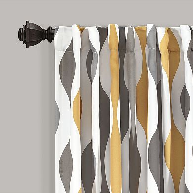 Lush Decor Mid Century Geo Room Darkening Window Curtains Set