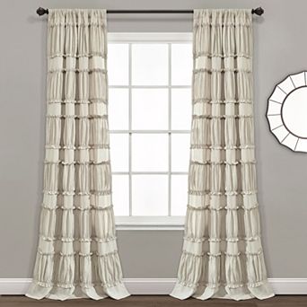 Lush Decor Nova Ruffle Window Curtains Set