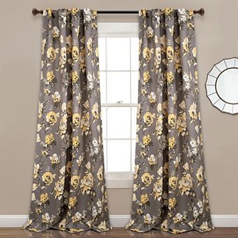 Lush Decor 2-pack Tania Floral Room Darkening Window Curtains