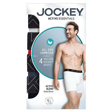 Men's Jockey® 4-pack ActiveBlend® Midway® Briefs