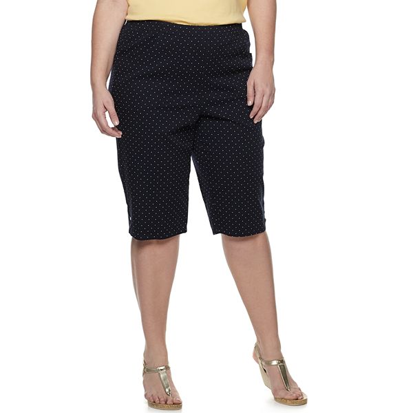 Plus Size Croft & Barrow® Rivet Hem PullOn Skimmers