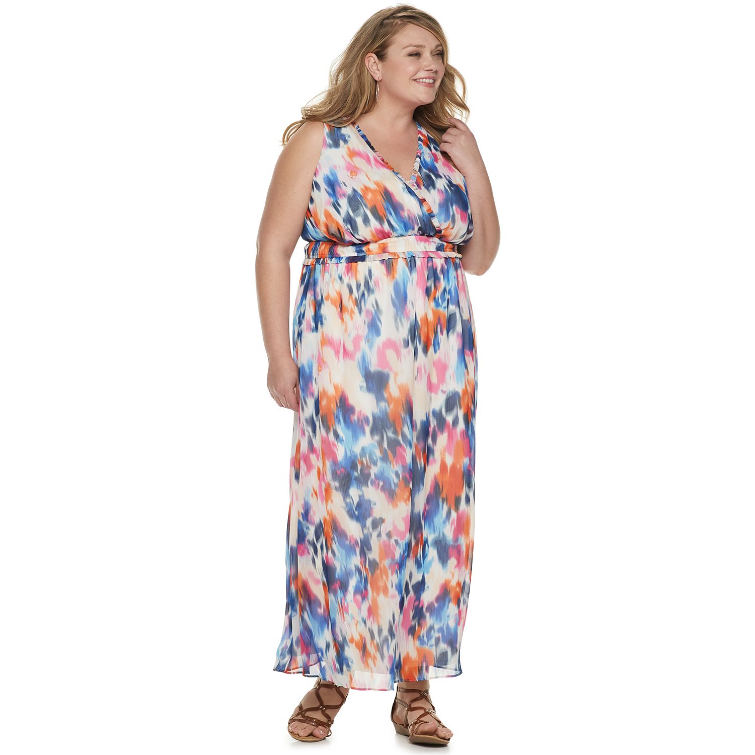 elastic bodice maxi dress