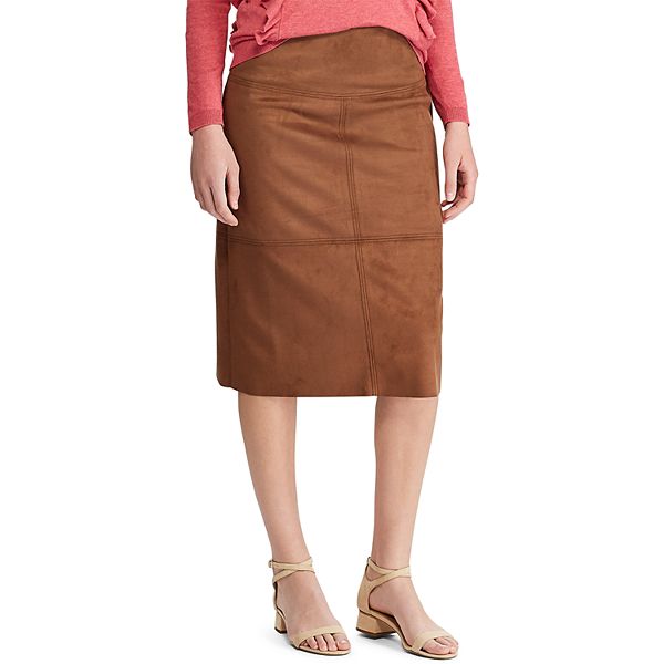 Women s Chaps Faux Suede Skirt