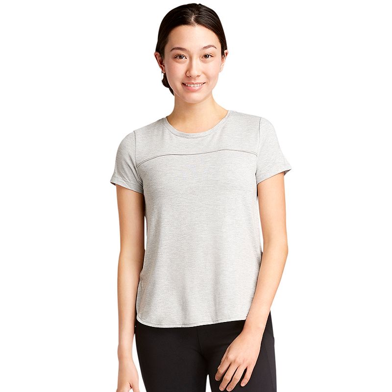 UPC 043475780015 product image for Womens' Danskin High-Low Hem Tee, Women's, Size: Medium, Grey | upcitemdb.com