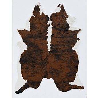 Linon Faux Cow Hide Ex Brindle Rug - 5' x 6'6''