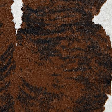 Linon Faux Cow Hide Ex Brindle Rug - 5' x 6'6''